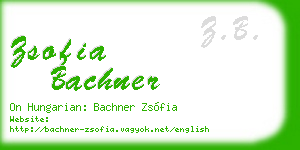 zsofia bachner business card